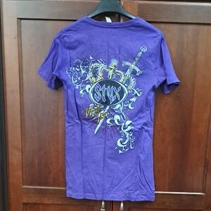Alstyle Purple Short Sleeve Tee with Graphic
